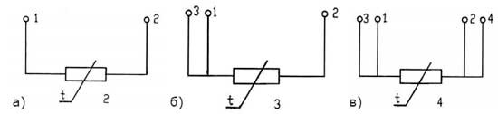 Термопреобразователь сопротивления схема подключения