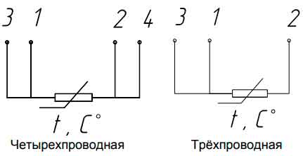 4 х проводная схема подключения